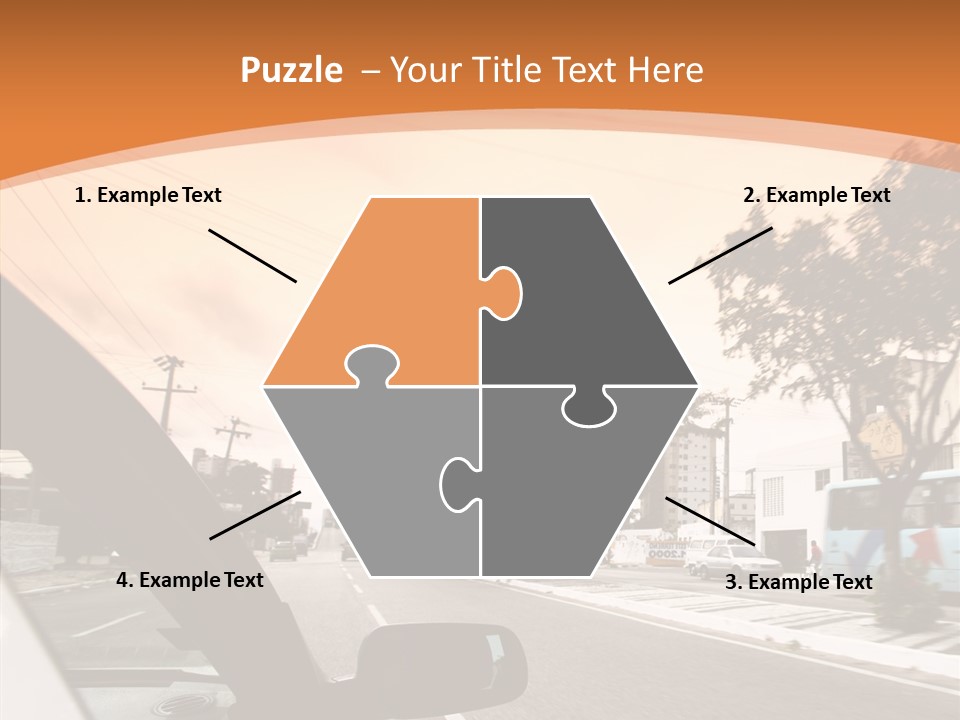 Asphalt Traffic Way PowerPoint Template