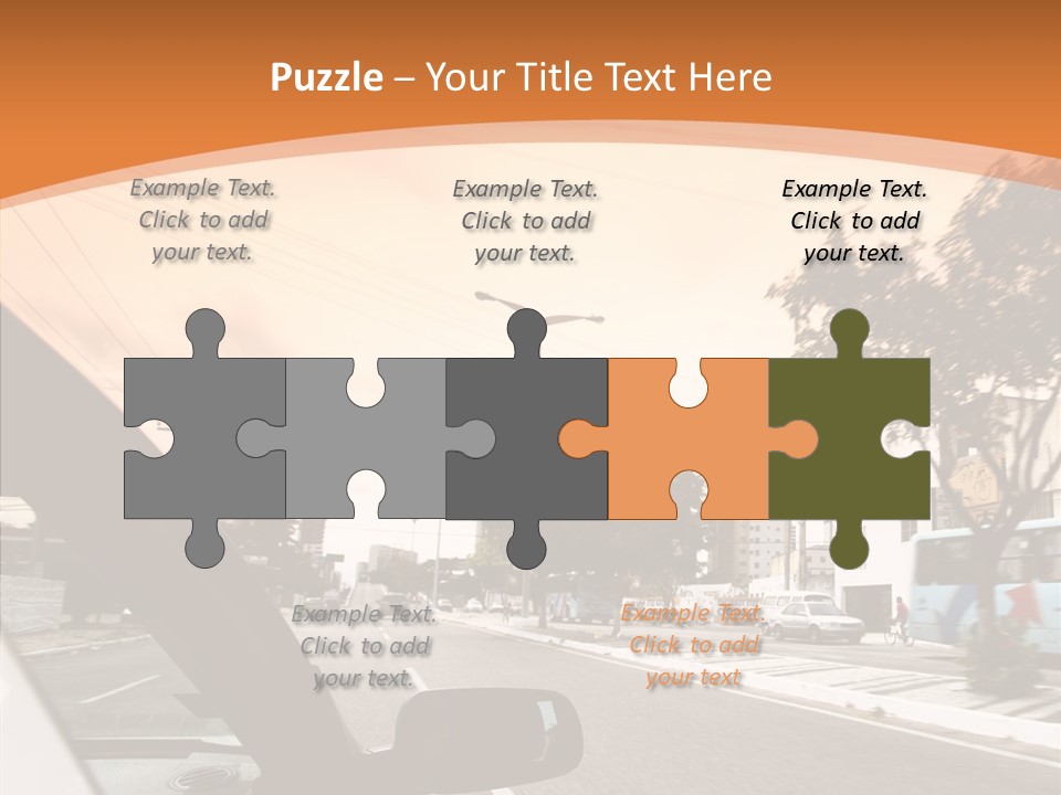 Asphalt Traffic Way PowerPoint Template