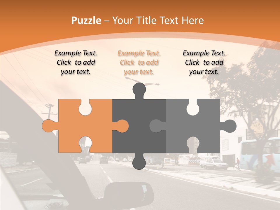 Asphalt Traffic Way PowerPoint Template