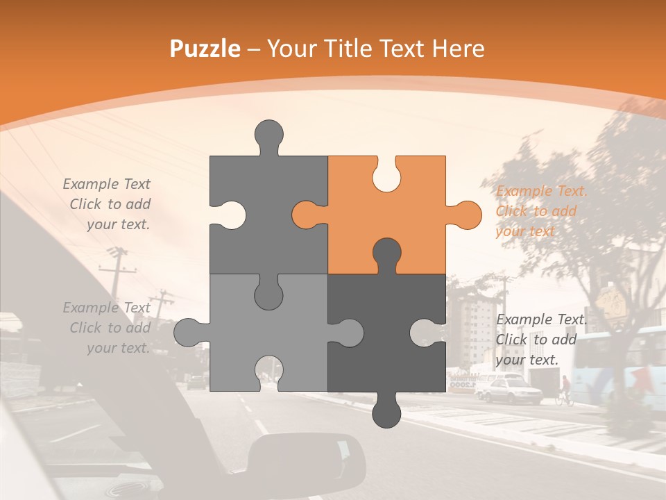 Asphalt Traffic Way PowerPoint Template