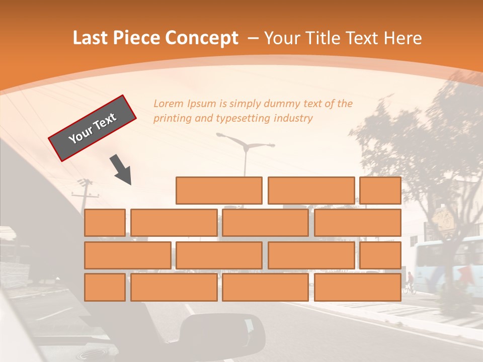 Asphalt Traffic Way PowerPoint Template