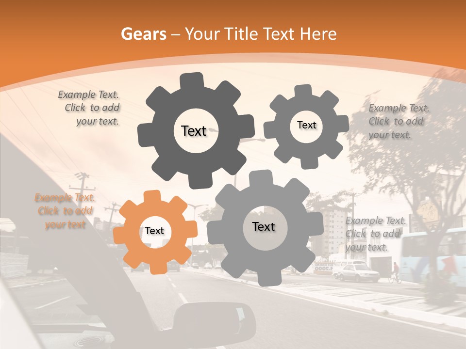 Asphalt Traffic Way PowerPoint Template