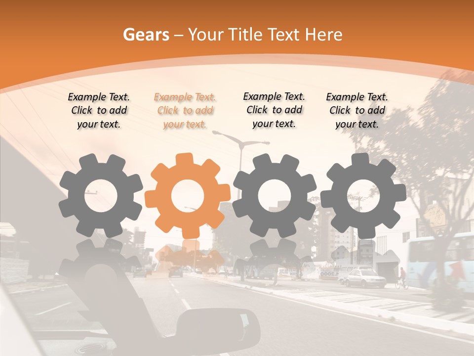 Asphalt Traffic Way PowerPoint Template