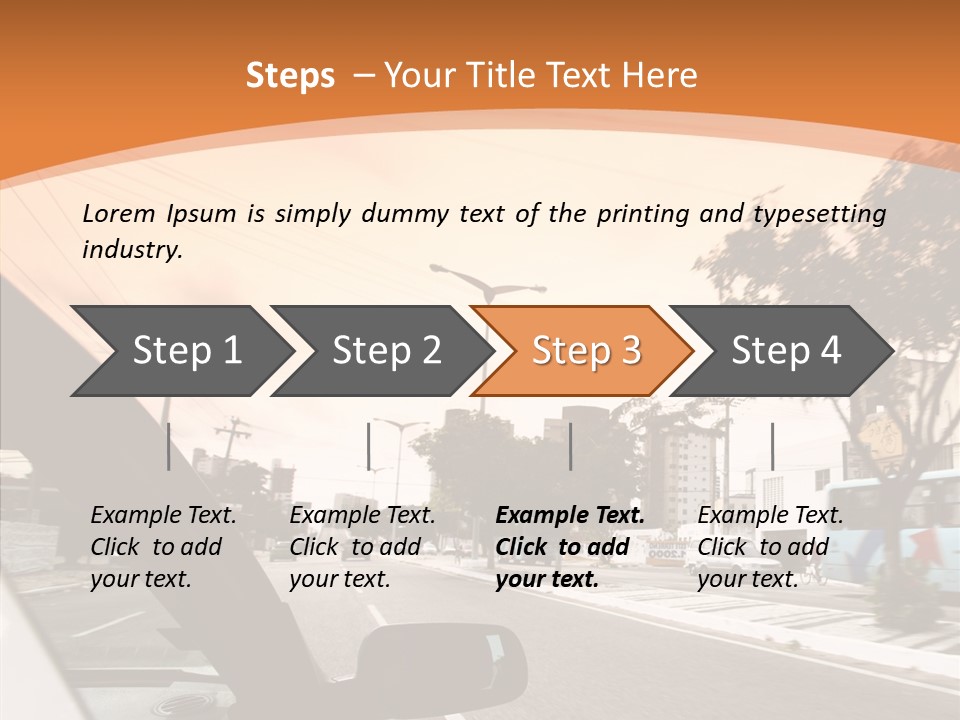 Asphalt Traffic Way PowerPoint Template