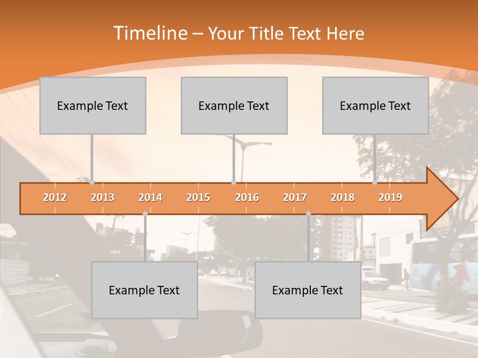 Asphalt Traffic Way PowerPoint Template