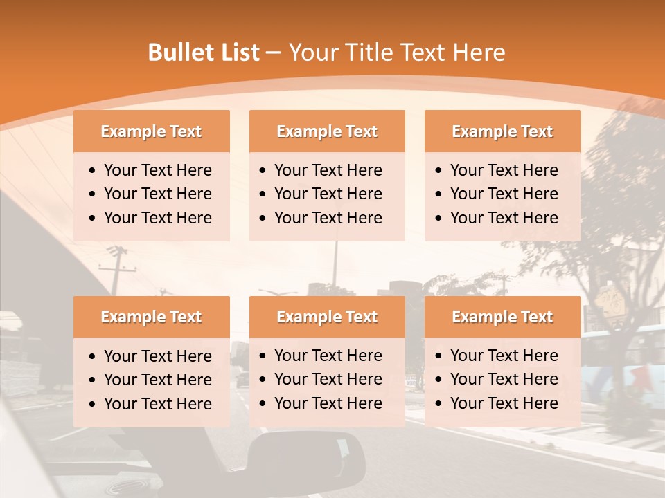 Asphalt Traffic Way PowerPoint Template