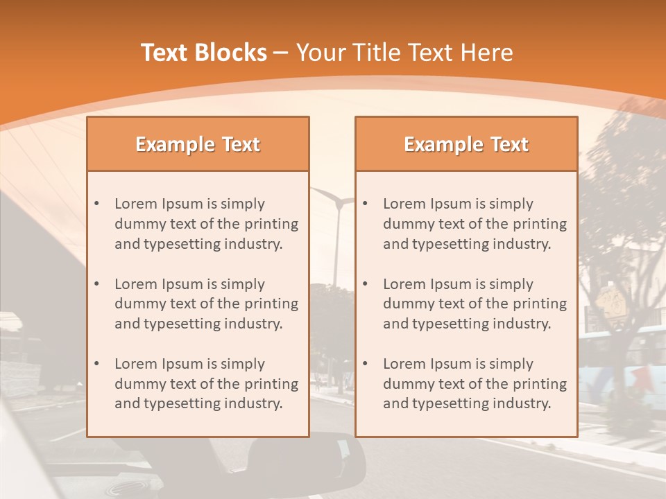 Asphalt Traffic Way PowerPoint Template