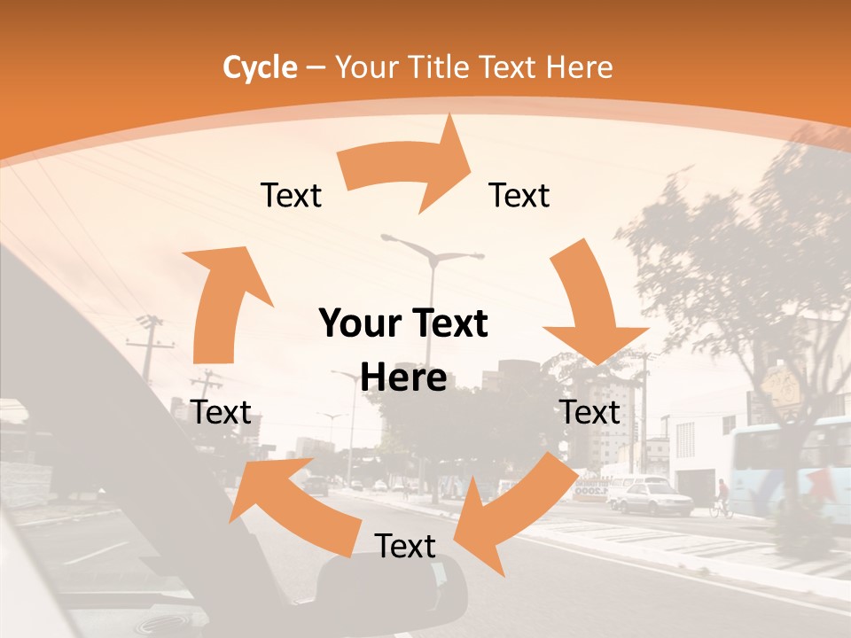 Asphalt Traffic Way PowerPoint Template