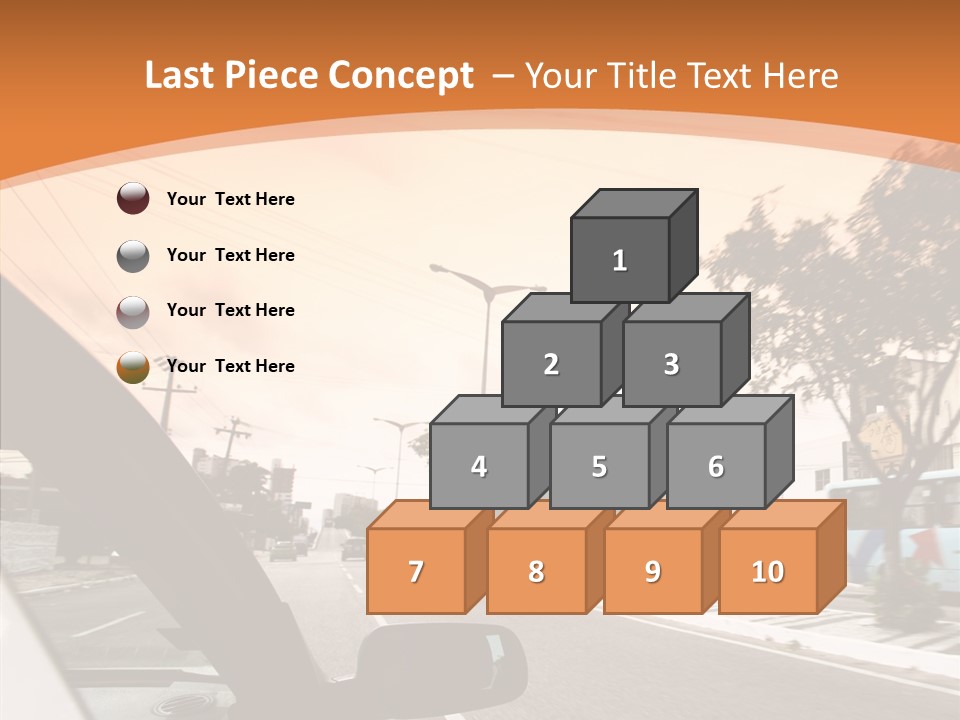 Asphalt Traffic Way PowerPoint Template