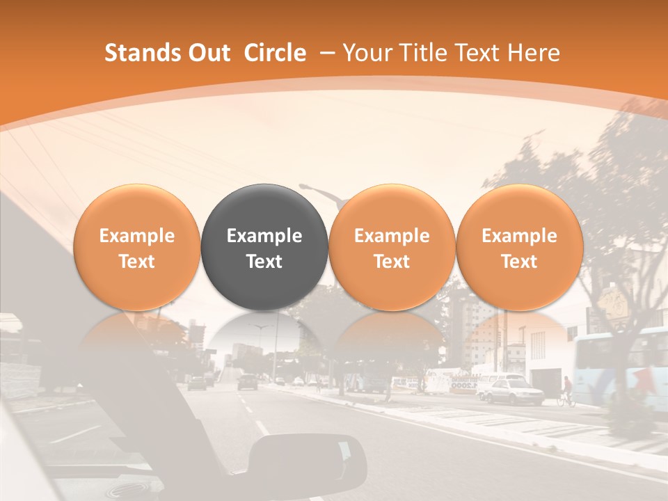 Asphalt Traffic Way PowerPoint Template