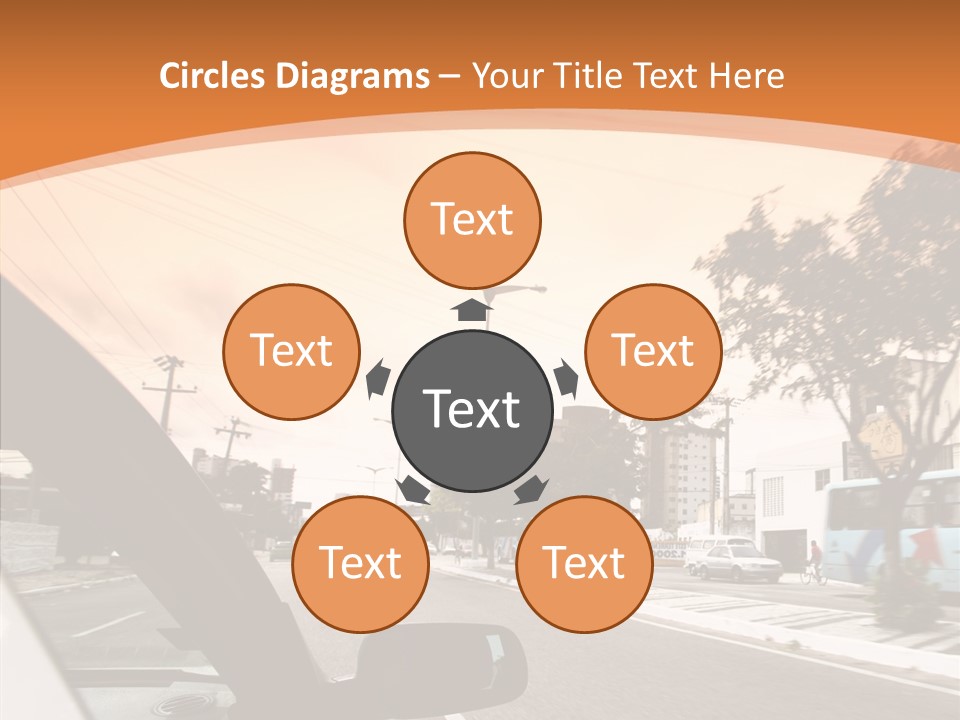 Asphalt Traffic Way PowerPoint Template