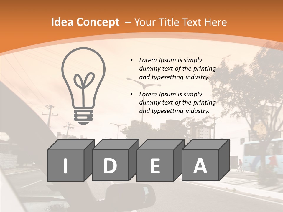 Asphalt Traffic Way PowerPoint Template