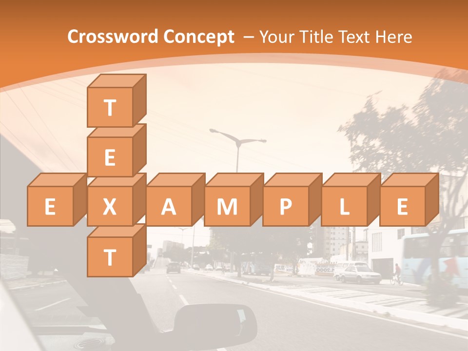 Asphalt Traffic Way PowerPoint Template