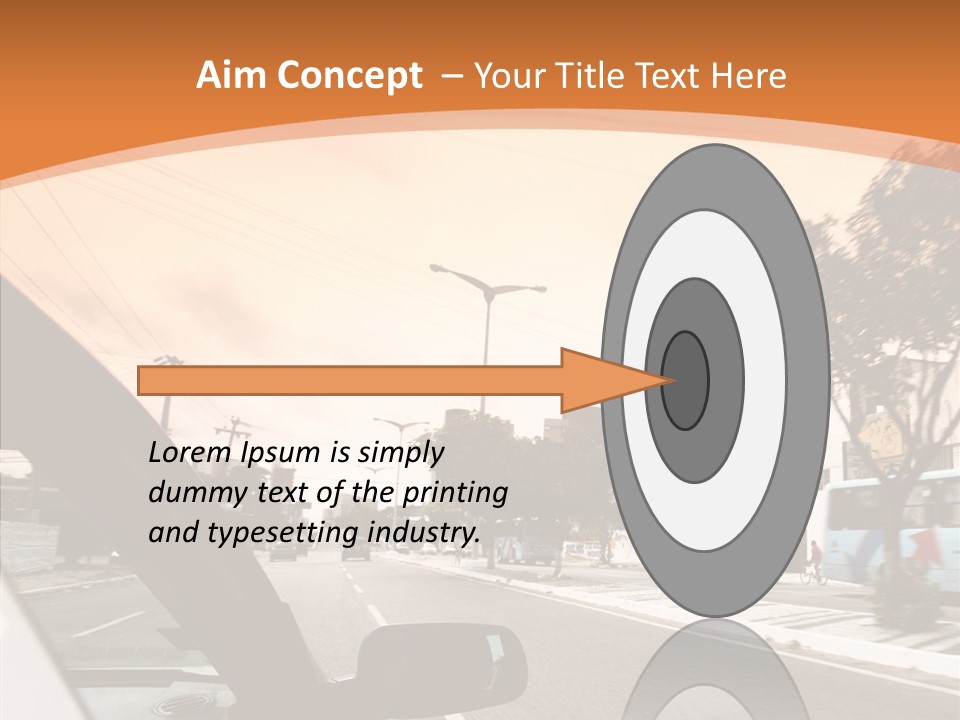 Asphalt Traffic Way PowerPoint Template