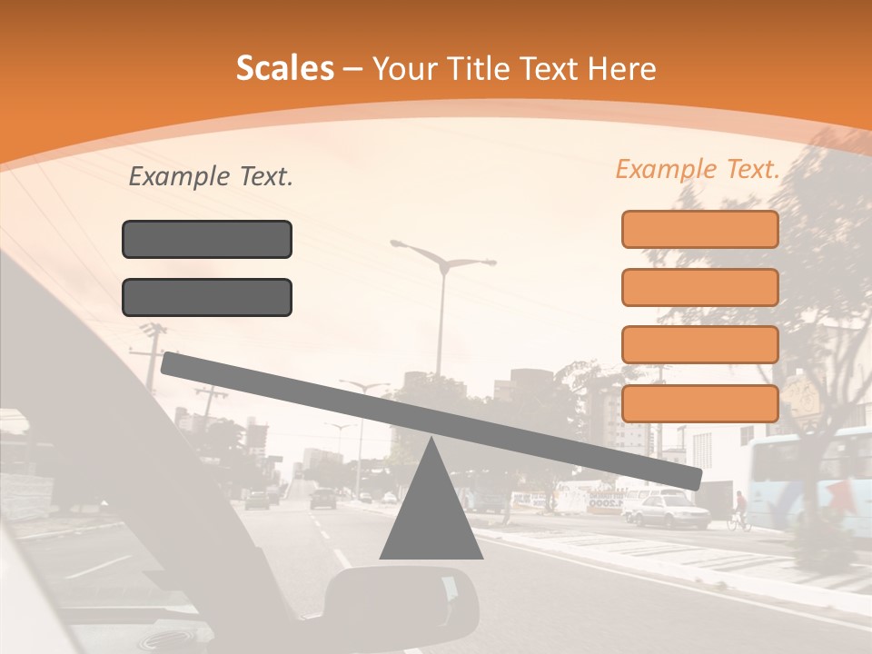 Asphalt Traffic Way PowerPoint Template