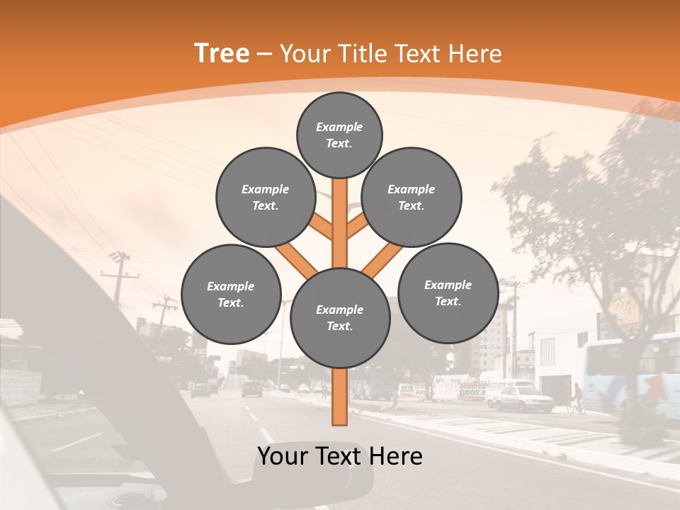 Asphalt Traffic Way PowerPoint Template