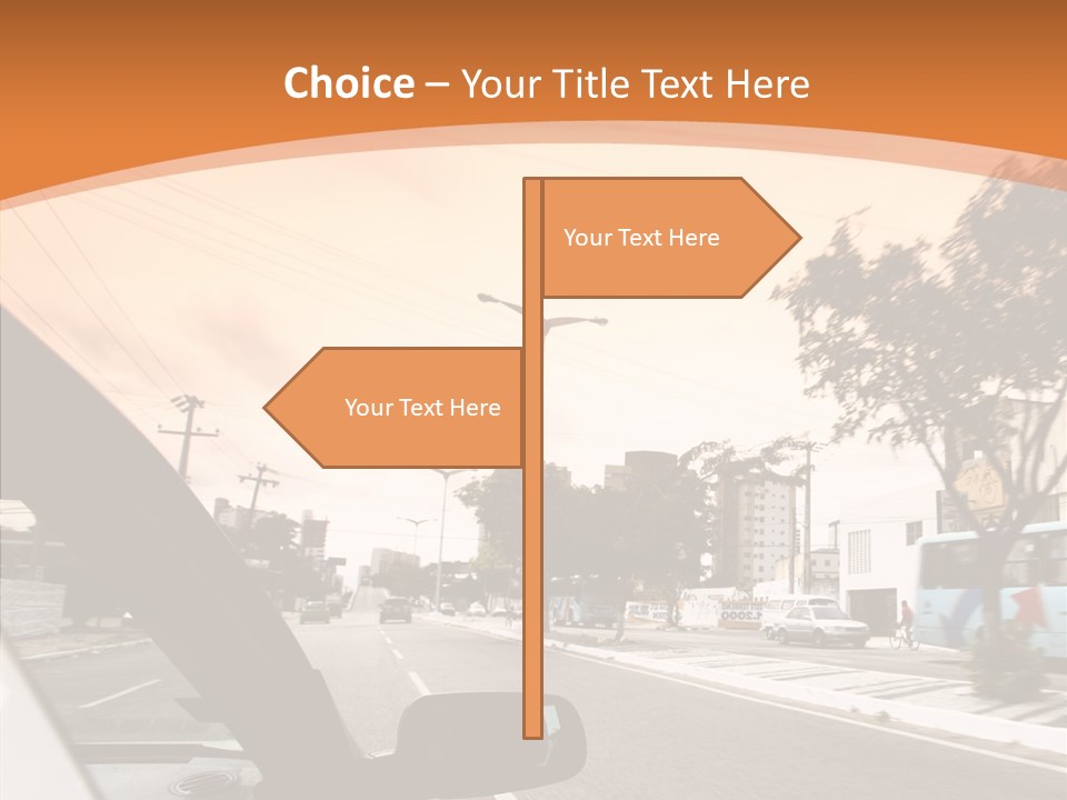 Asphalt Traffic Way PowerPoint Template