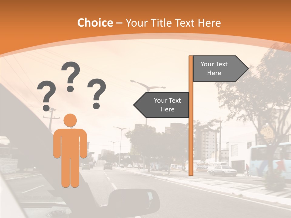 Asphalt Traffic Way PowerPoint Template
