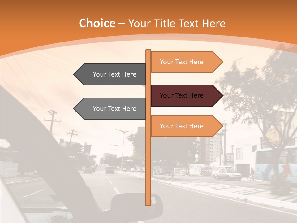 Asphalt Traffic Way PowerPoint Template