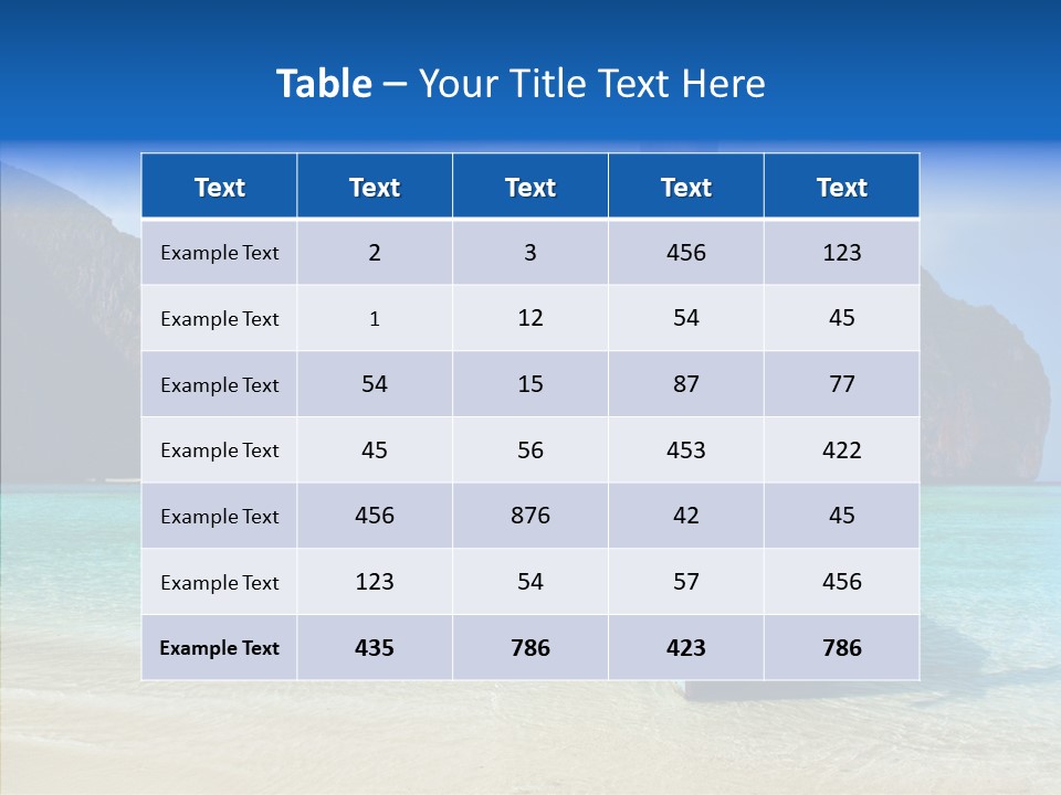 Relax Tranquil Tropical PowerPoint Template