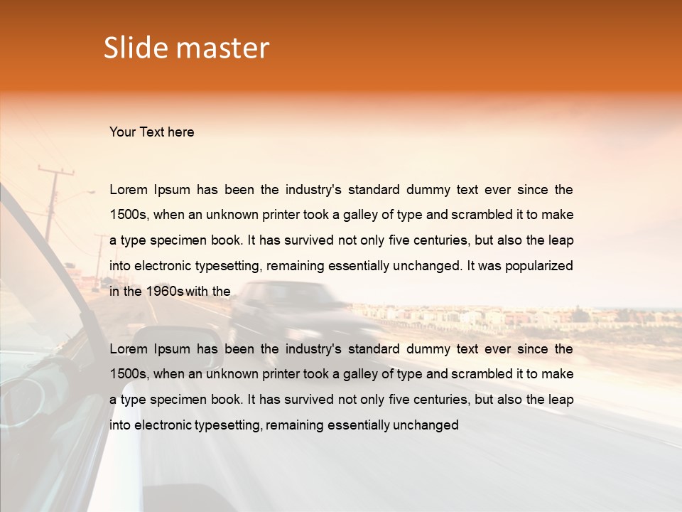 Weather Auto Fast PowerPoint Template