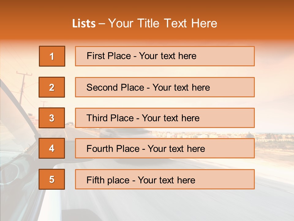 Weather Auto Fast PowerPoint Template