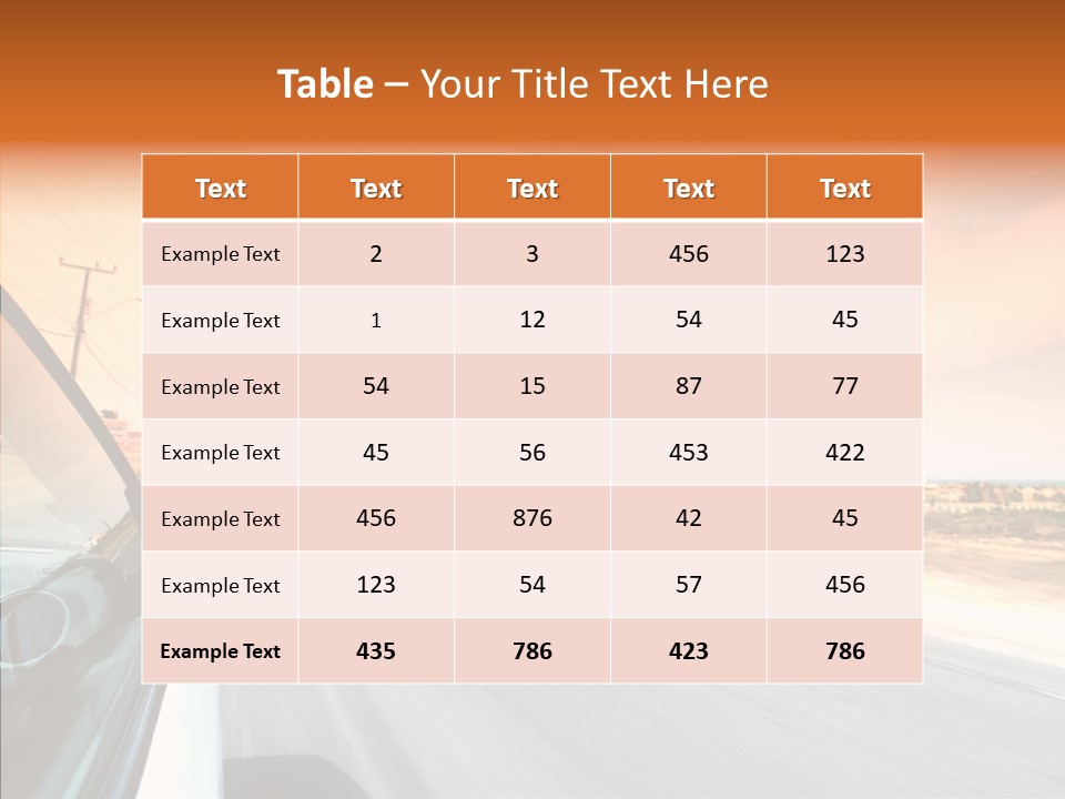 Weather Auto Fast PowerPoint Template