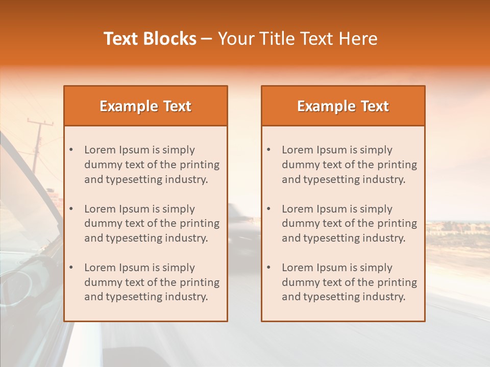 Weather Auto Fast PowerPoint Template