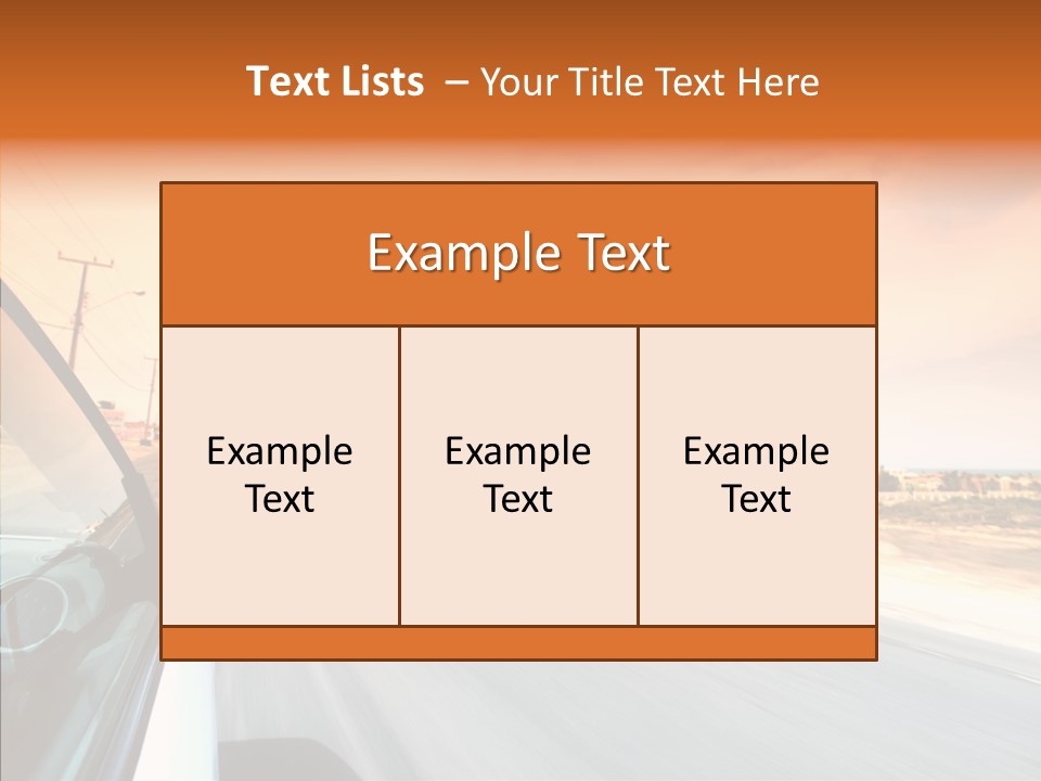 Weather Auto Fast PowerPoint Template