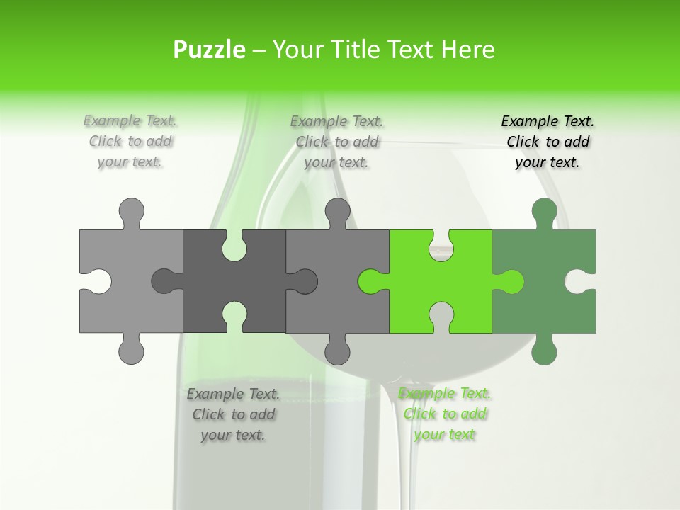 Green Bottle Drink Alcohol PowerPoint Template