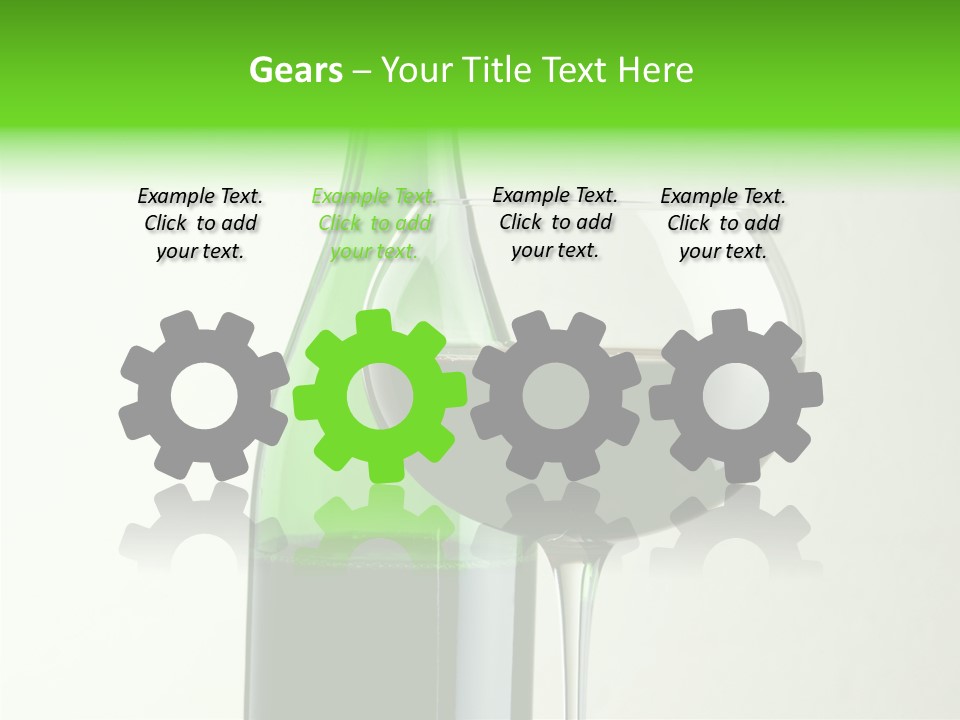 Green Bottle Drink Alcohol PowerPoint Template