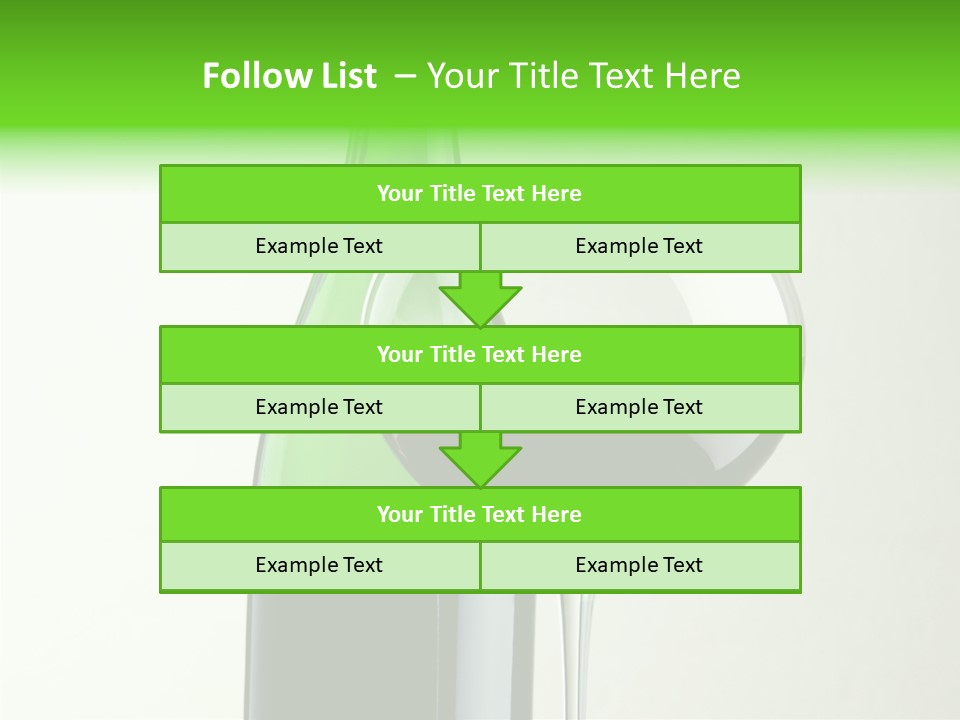 Green Bottle Drink Alcohol PowerPoint Template