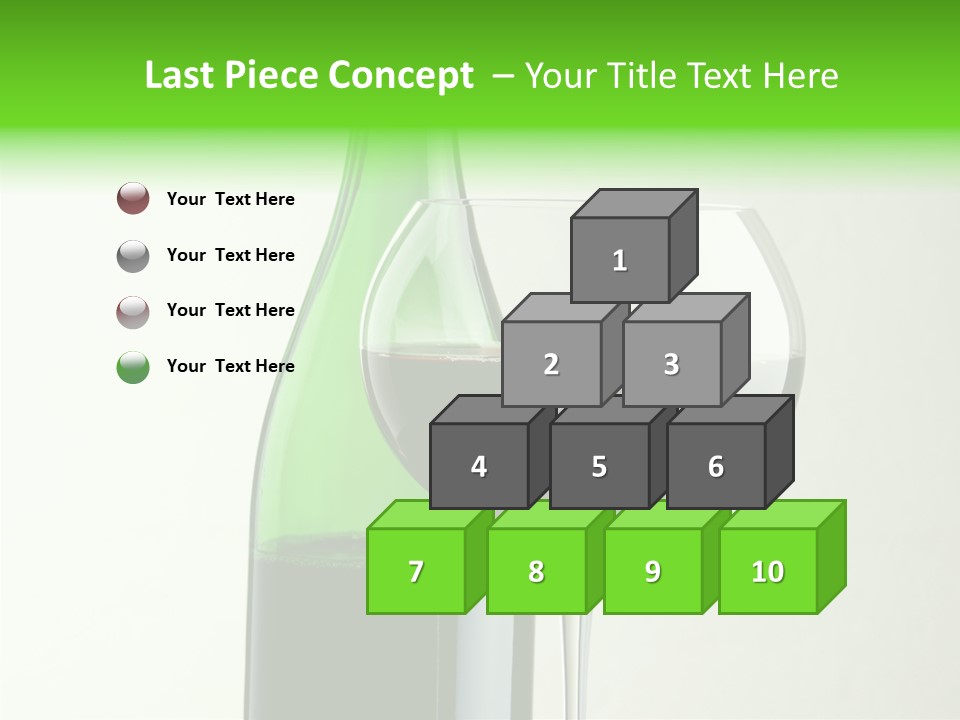 Green Bottle Drink Alcohol PowerPoint Template