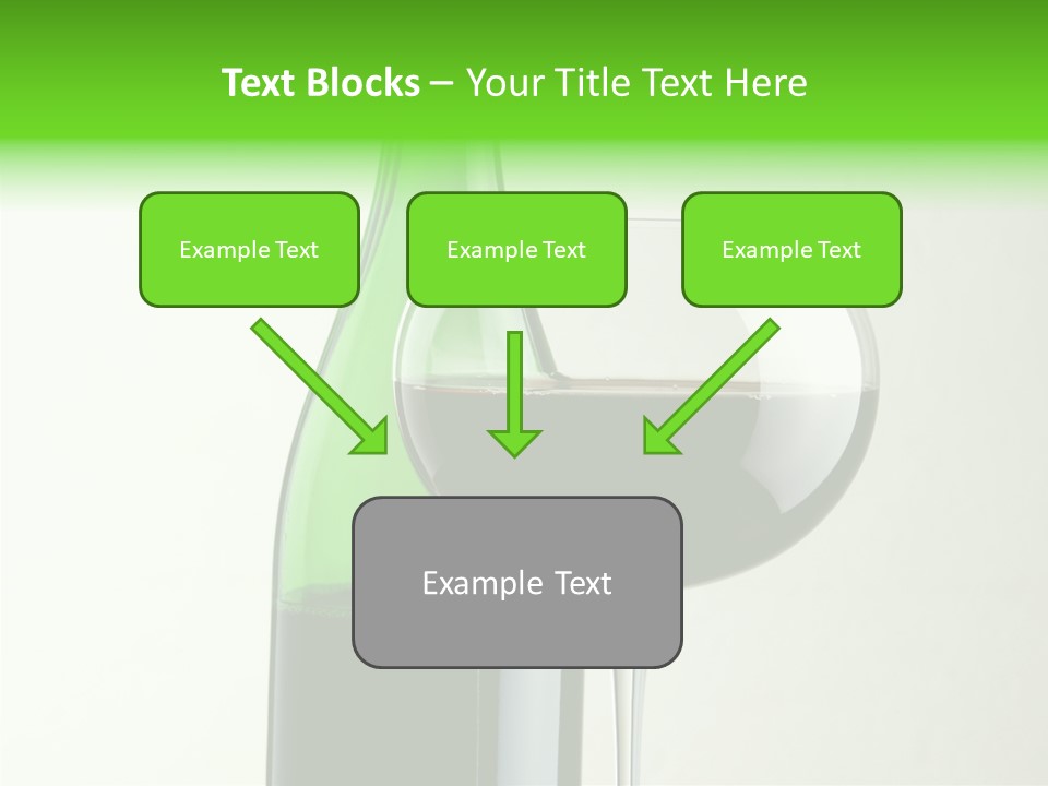 Green Bottle Drink Alcohol PowerPoint Template
