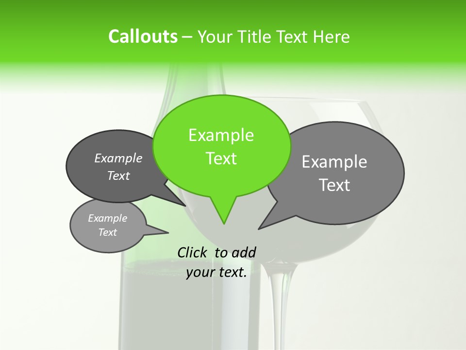 Green Bottle Drink Alcohol PowerPoint Template