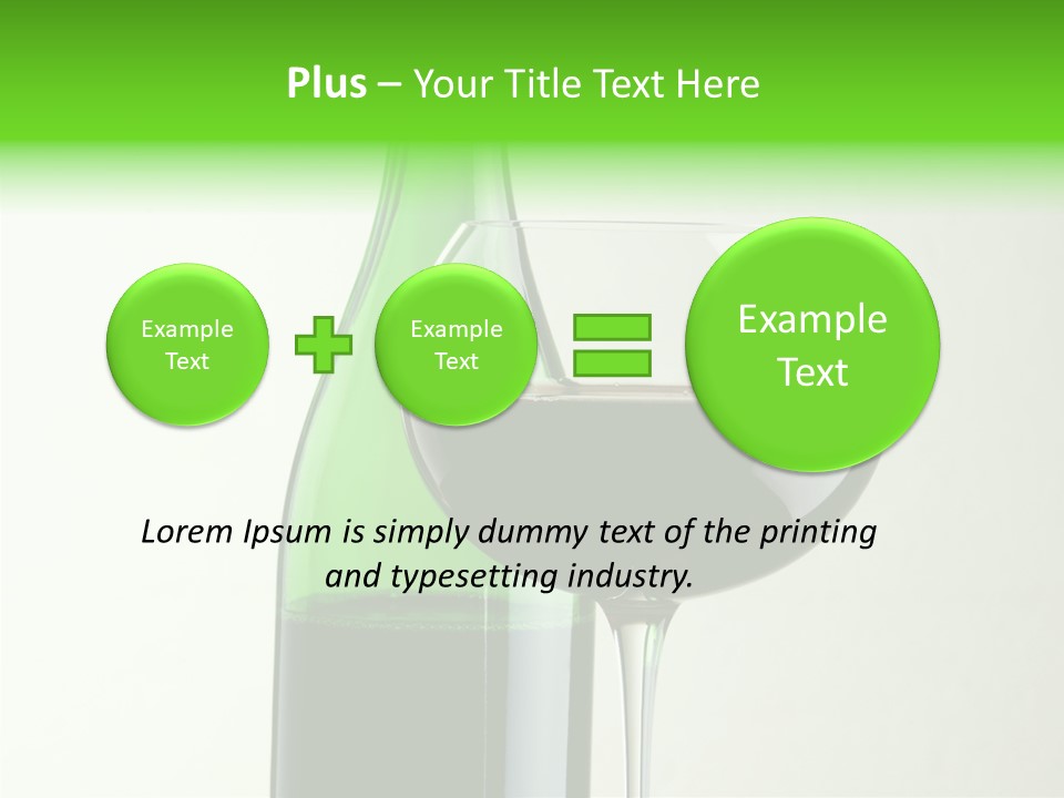 Green Bottle Drink Alcohol PowerPoint Template