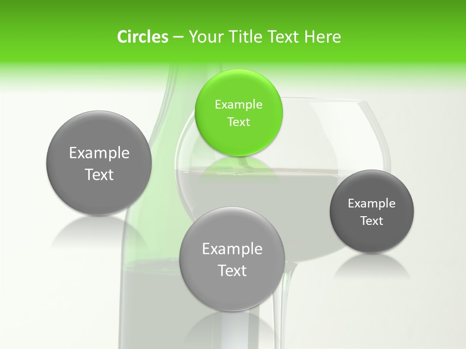 Green Bottle Drink Alcohol PowerPoint Template