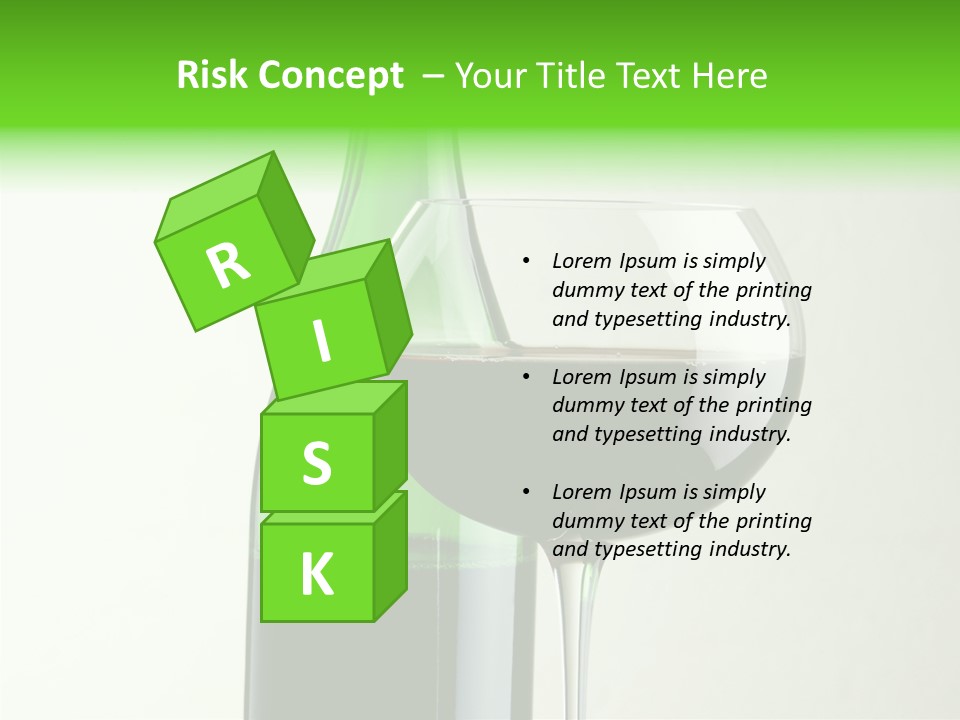 Green Bottle Drink Alcohol PowerPoint Template