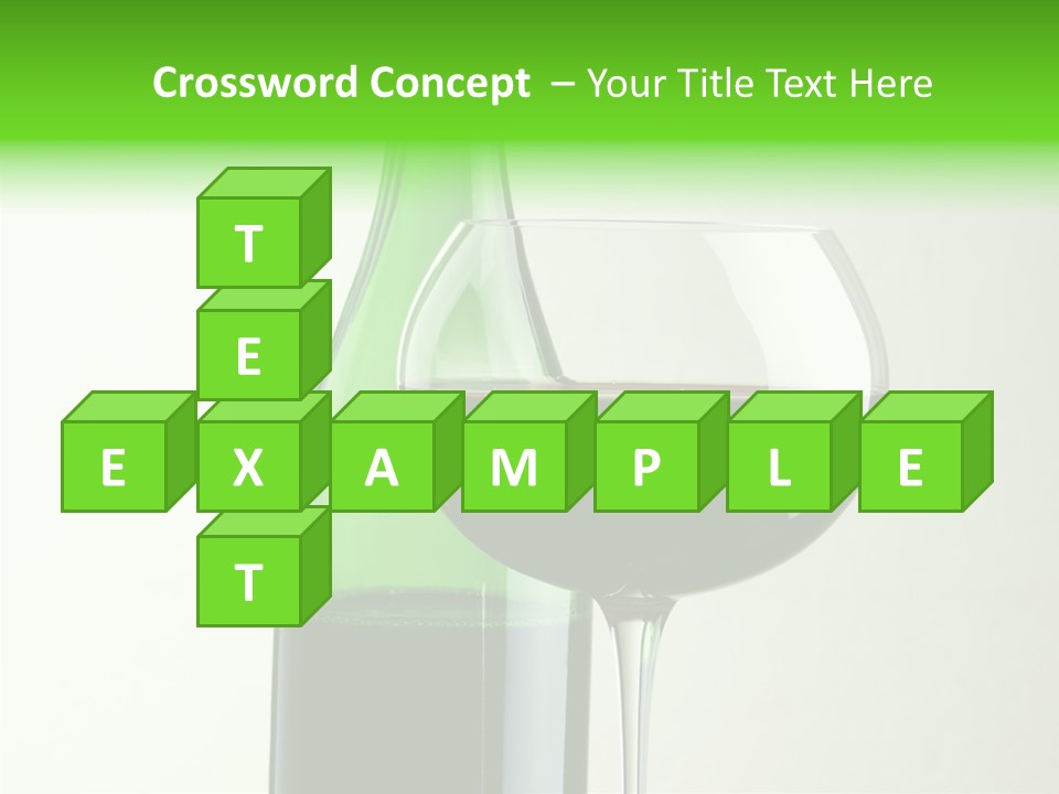 Green Bottle Drink Alcohol PowerPoint Template