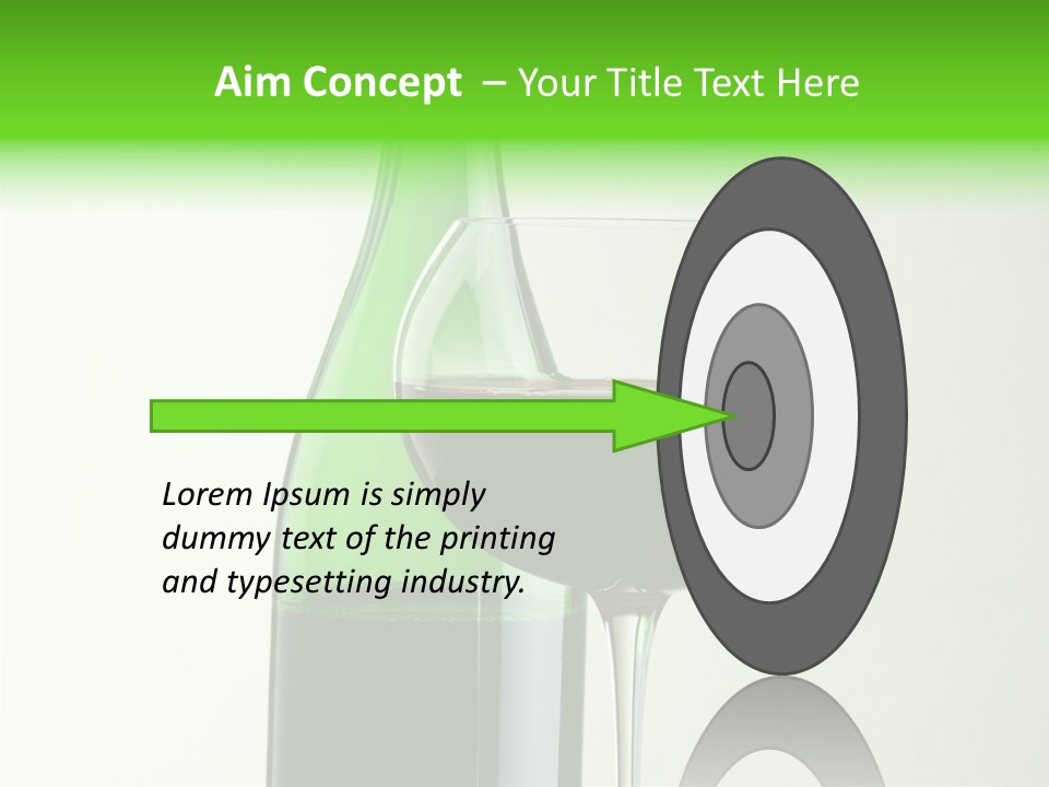 Green Bottle Drink Alcohol PowerPoint Template