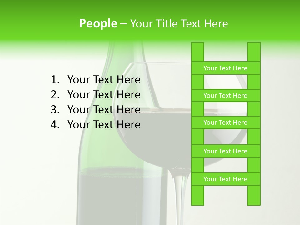 Green Bottle Drink Alcohol PowerPoint Template