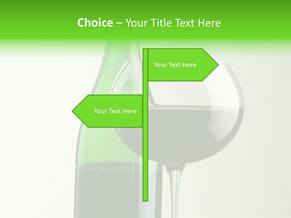 Green Bottle Drink Alcohol PowerPoint Template
