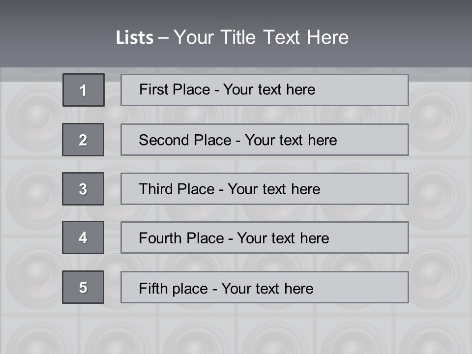 Deejay Array Loudspeaker PowerPoint Template