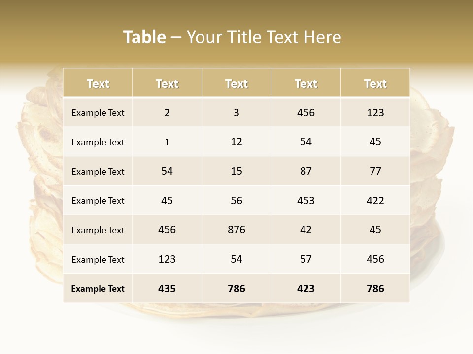 Snack Shrove Pancake PowerPoint Template