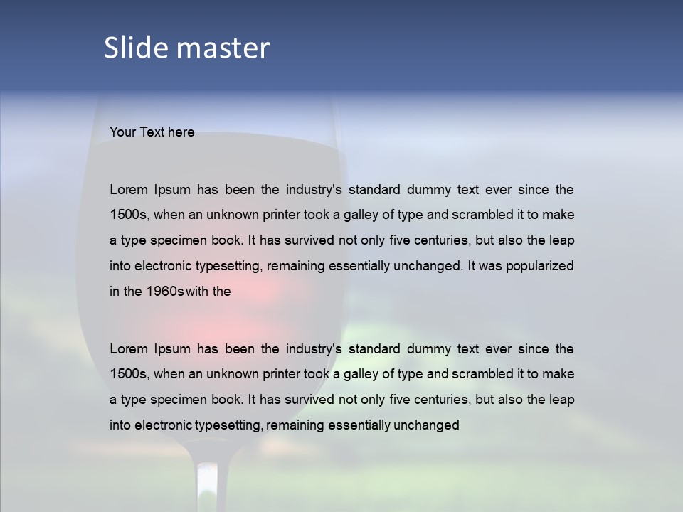 Field Alcohol Red PowerPoint Template