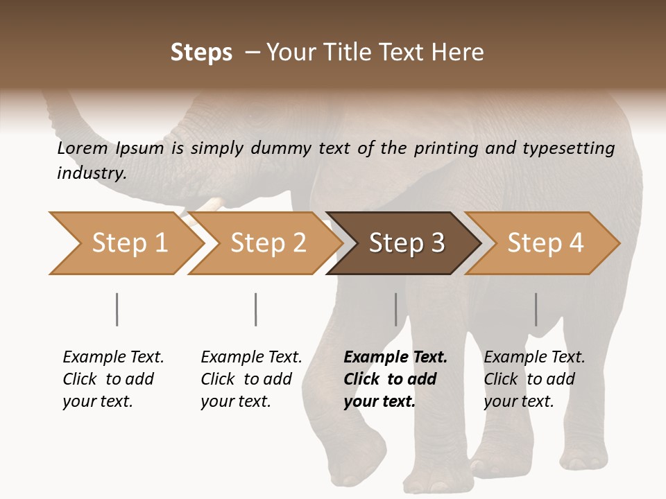 White Elephant Animal PowerPoint Template