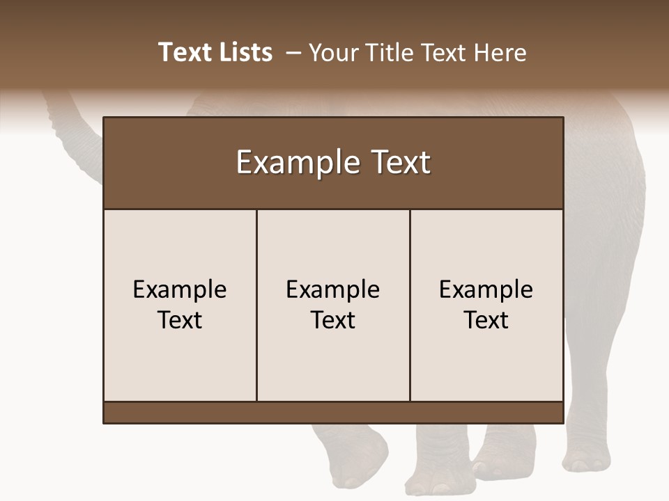 White Elephant Animal PowerPoint Template