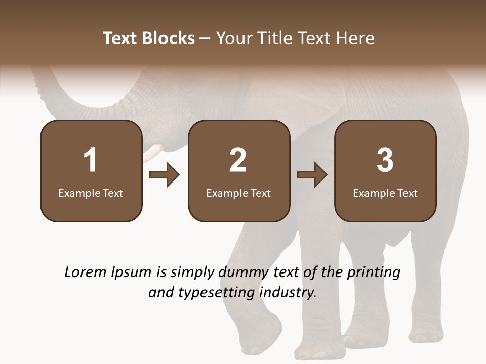 White Elephant Animal PowerPoint Template