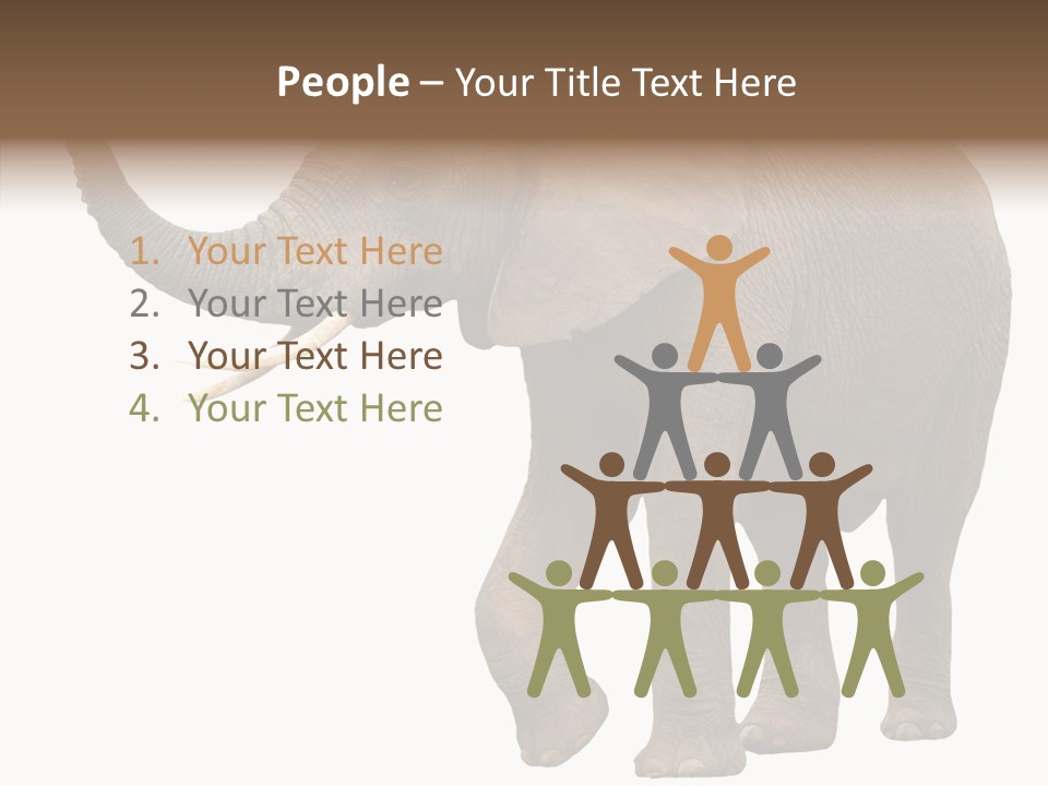 White Elephant Animal PowerPoint Template