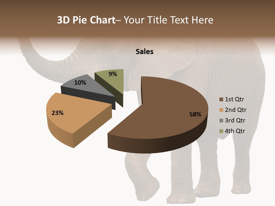 White Elephant Animal PowerPoint Template